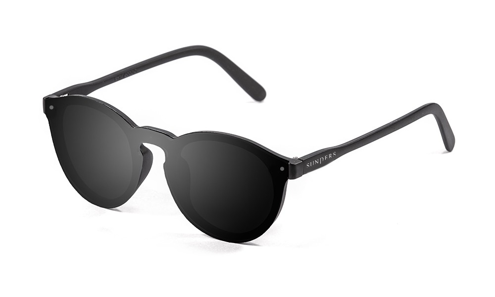 Sunpers Sunglasses Biarritz - Lente Plana / Smoke / Negro Mate - Ahumada
