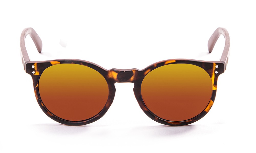 sunpers sunglasses Biarritz - Madera clásica / rojo espejo / carey / bambú marrón