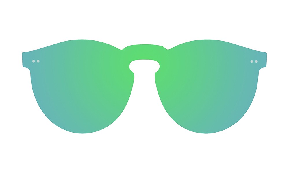 Sunpers Sunglasses Biarritz - Metal Lente Plana / Dorado Metálico / Verde Espacial