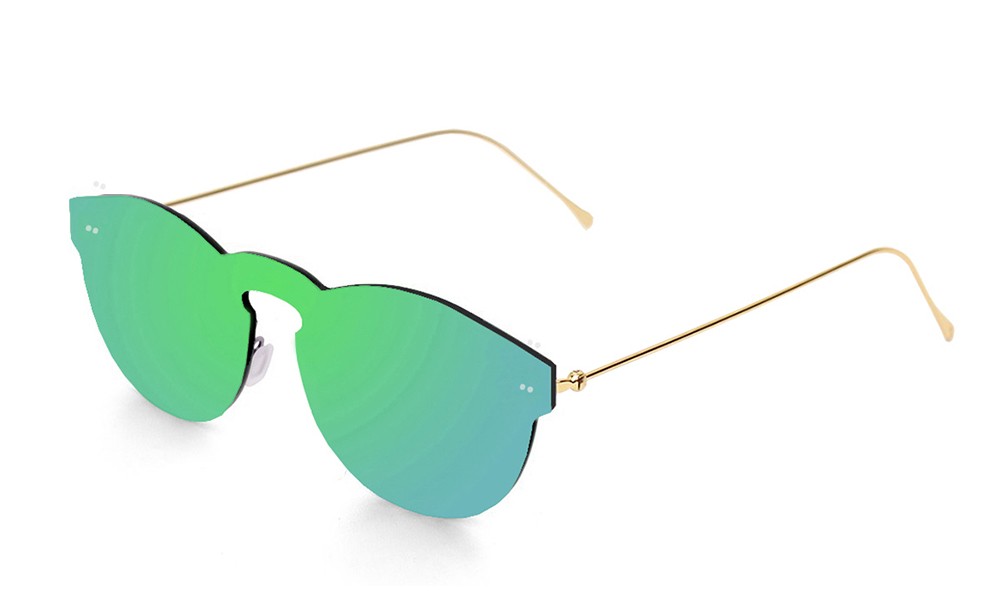 sunpers sunglasses Biarritz - Metal lente plana / dorado metálico / verde espacial