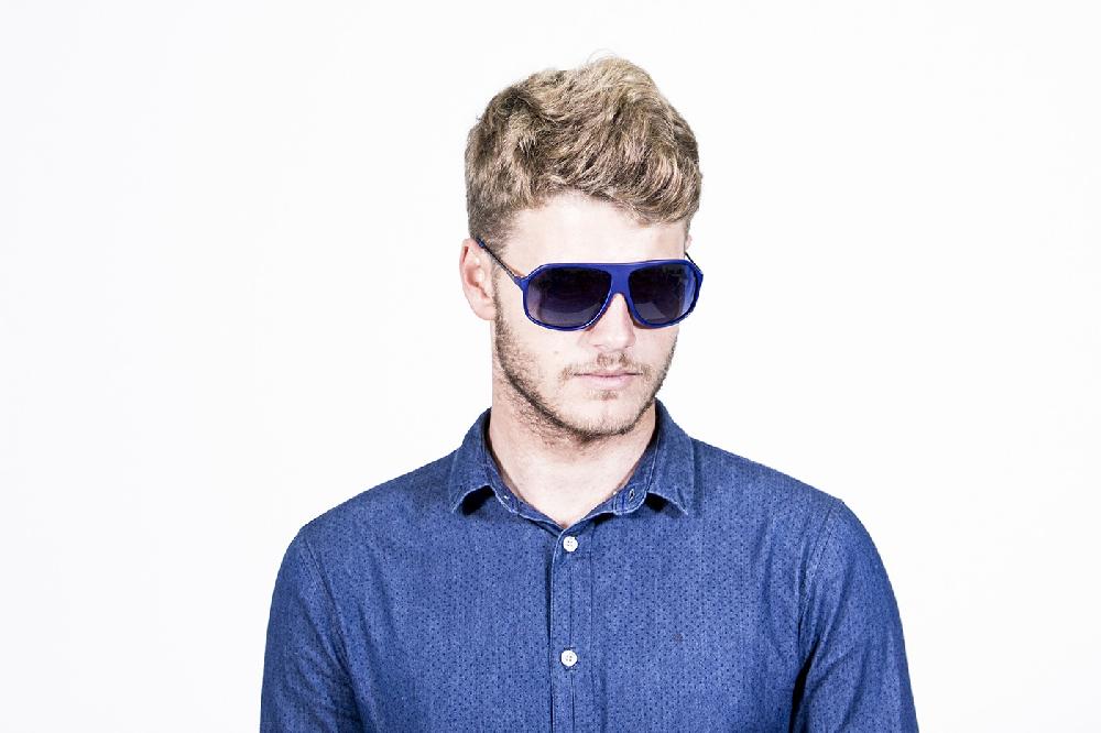 Sunpers Sunglasses Biarritz - Miami / Azul Mate - Gradiente Azul Oscuro