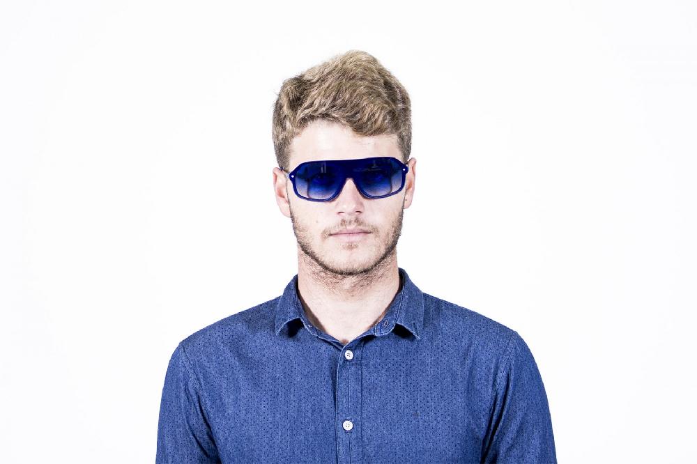 Sunpers Sunglasses Biarritz - Miami / Azul Mate - Gradiente Azul Oscuro Plana