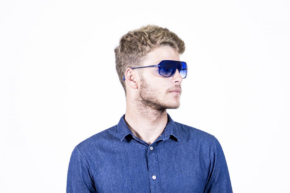 Sunpers Sunglasses Biarritz - Miami / Azul Mate - Gradiente Azul Oscuro Plana