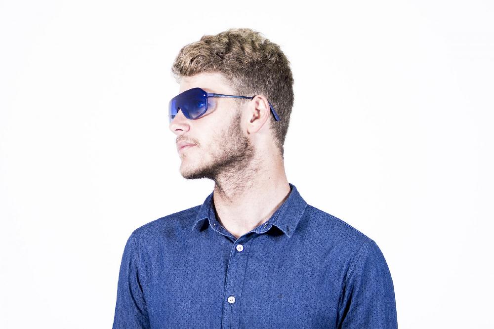 Sunpers Sunglasses Biarritz - Miami / Azul Mate - Gradiente Azul Oscuro Plana