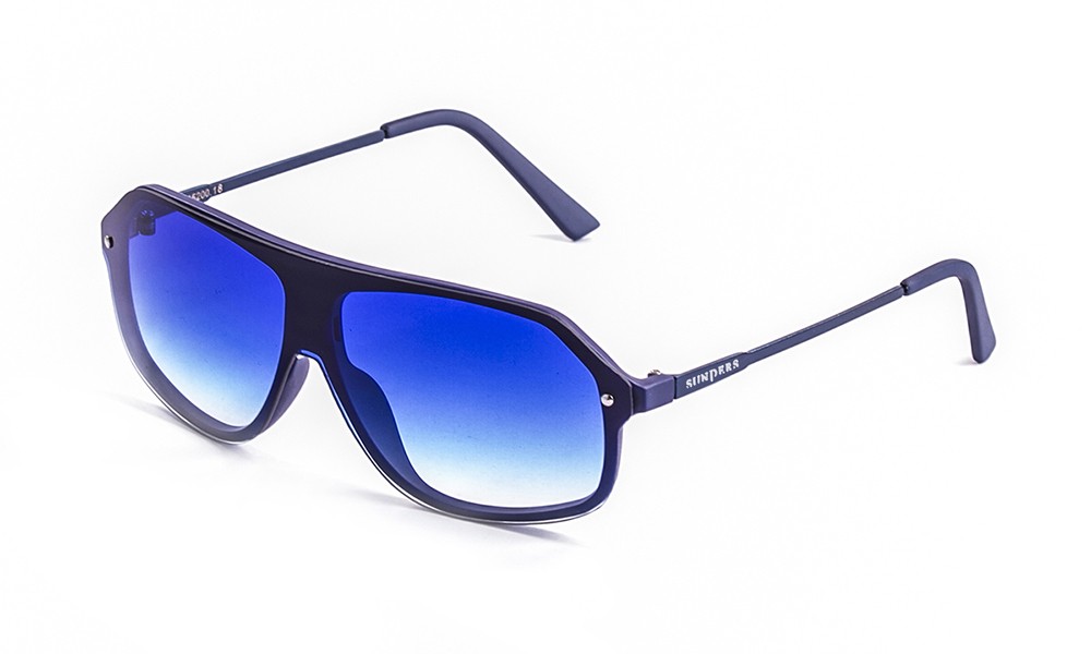 sunpers sunglasses Biarritz - Miami / azul mate - gradiente azul oscuro plana