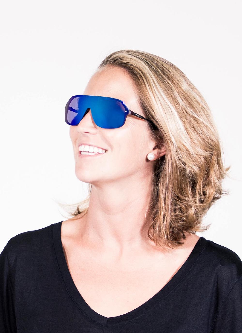 Sunpers Sunglasses Biarritz - Miami / Carey - Azul Espejo Plana