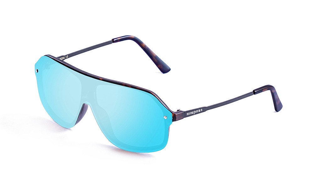sunpers sunglasses Biarritz - Miami / carey - azul espejo plana