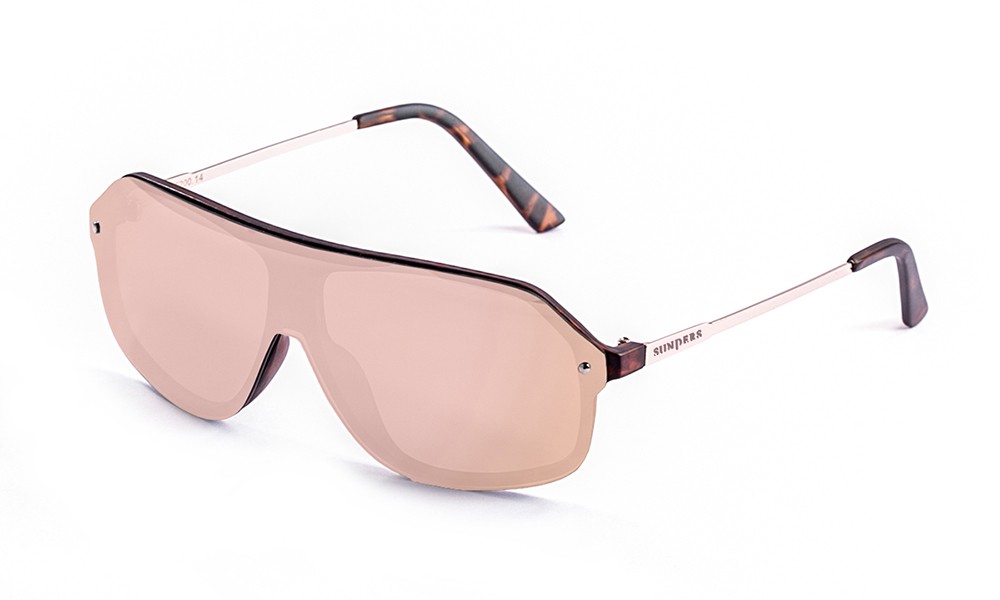 sunpers sunglasses Biarritz - Miami / carey - rosa pastel plana