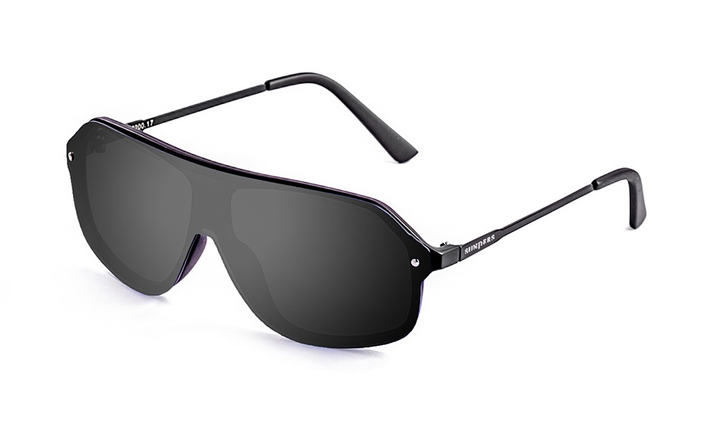 sunpers sunglasses Biarritz - Miami / negro mate - ahumada plana