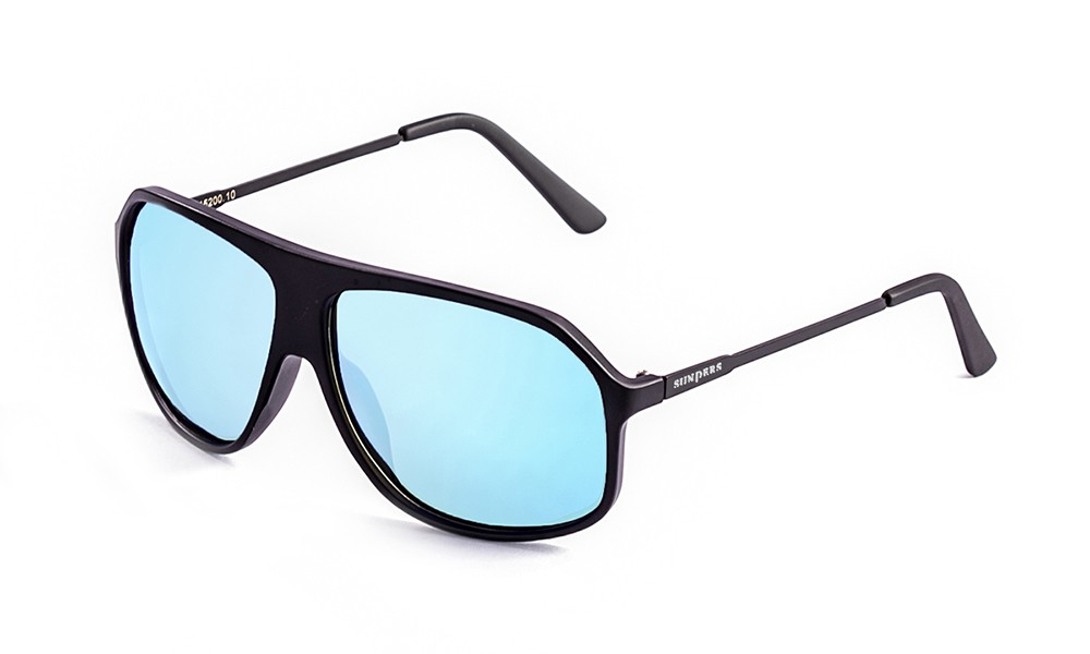 sunpers sunglasses Biarritz - Miami / negro mate - azul cielo