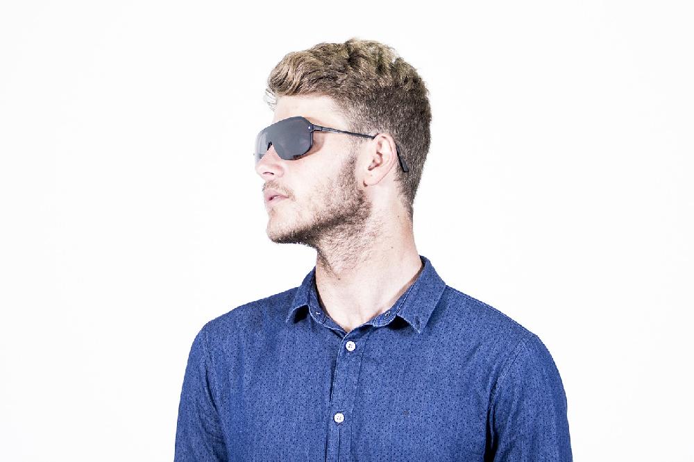 Sunpers Sunglasses Biarritz - Miami / Negro Mate - Plateada Plana