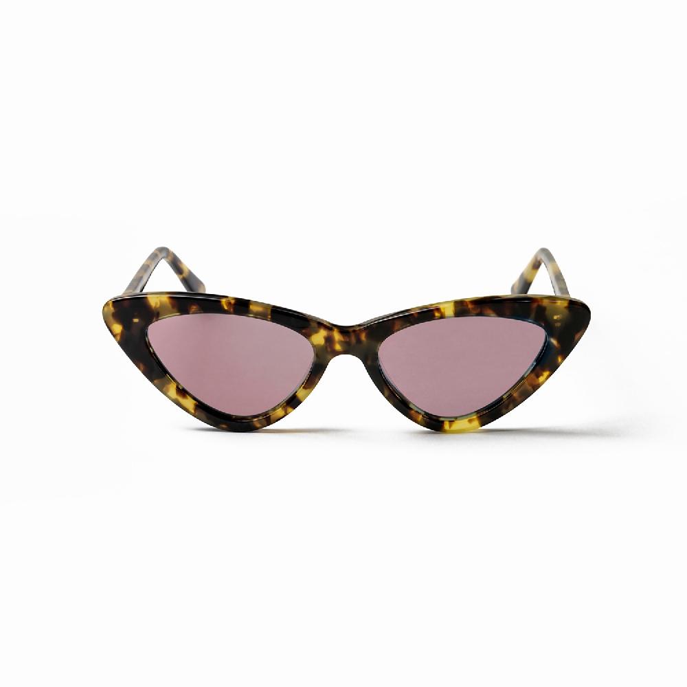Sunpers Sunglasses CANDY DEMI BROWN FRAME AND RED LENS | SUNPERS SUNGLASSES