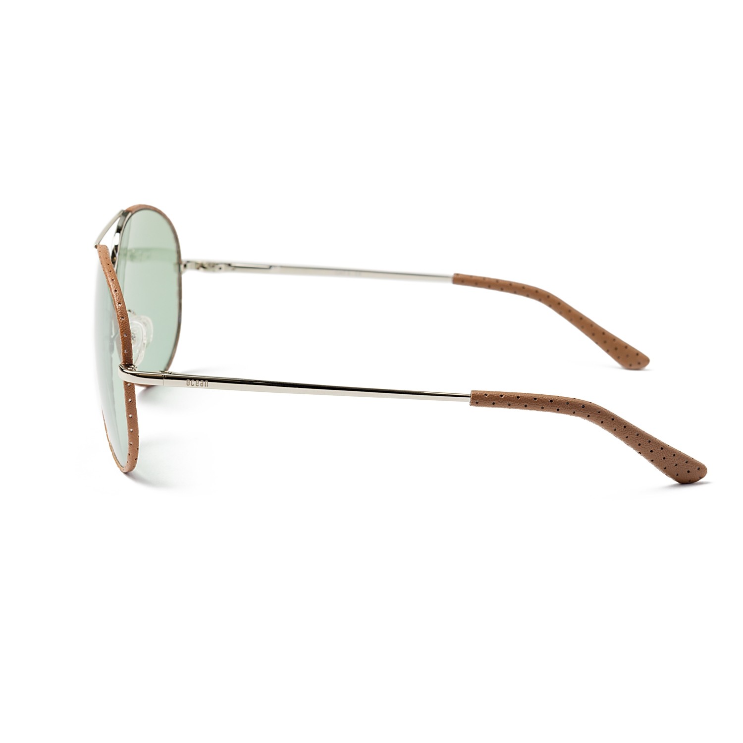 Sunpers Sunglasses FIENNES SILVER FRAME AND GREEN LENS | SUNPERS SUNGLASSES