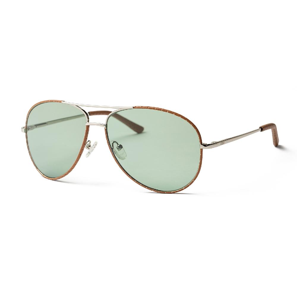 Sunpers Sunglasses FIENNES SILVER FRAME AND GREEN LENS | SUNPERS SUNGLASSES