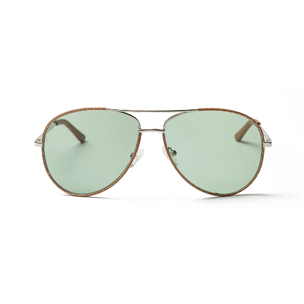 sunpers sunglasses FIENNES SILVER FRAME AND GREEN LENS | SUNPERS SUNGLASSES