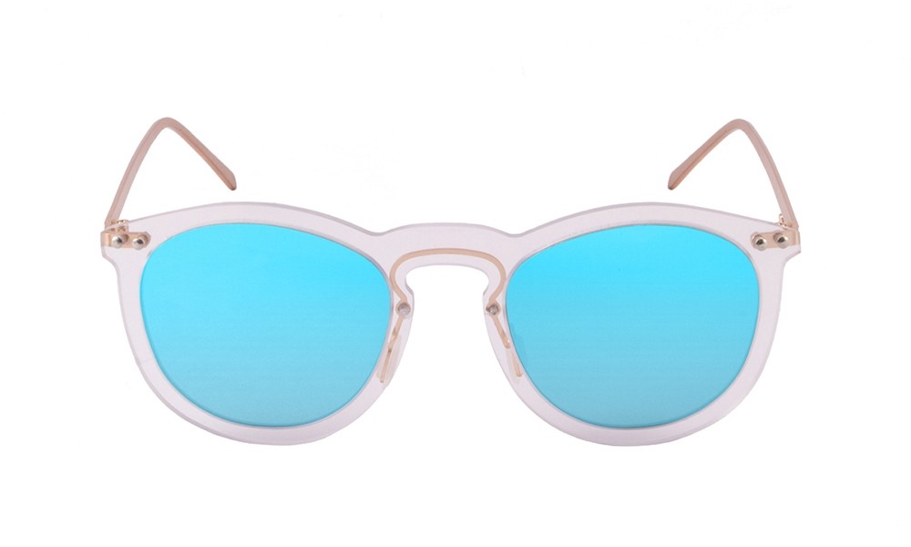 sunpers sunglasses Gafas de Sol - blanco transparente/ patilla metálica dorada | SUNPERS