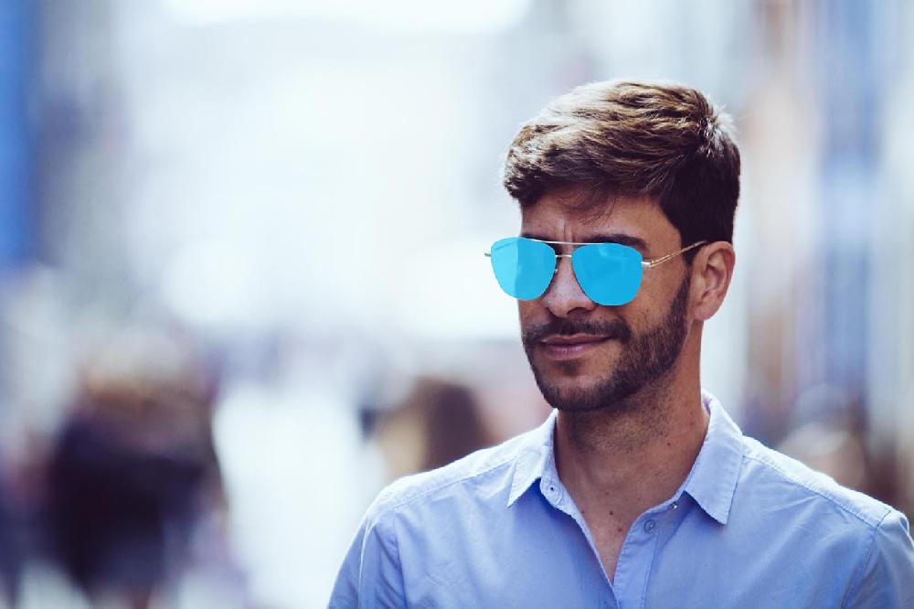 Sunpers Sunglasses Gafas De Sol - Dorado Brillante / Lente Plana Rosa Espejo | SUNPERS