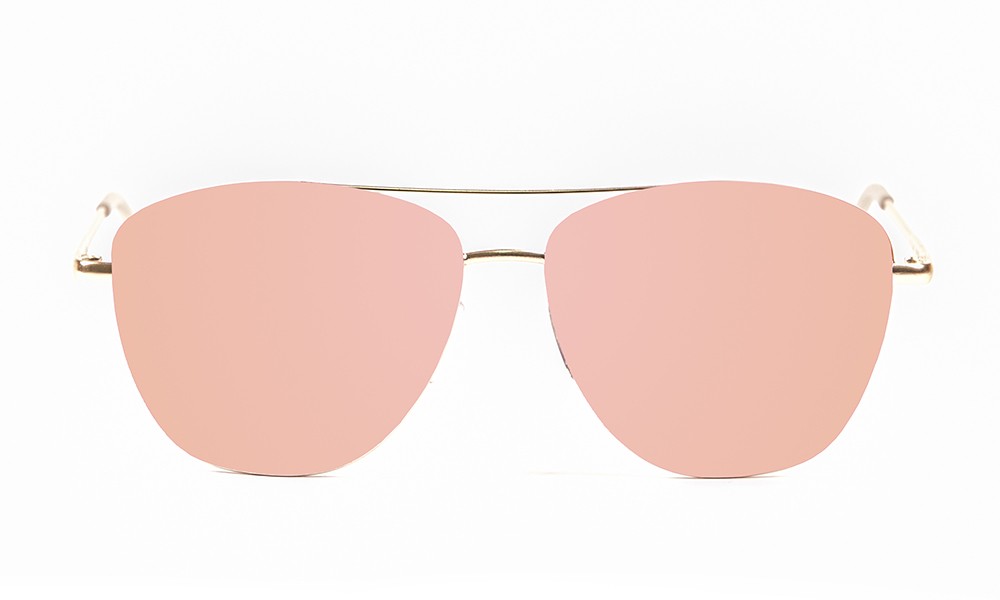 sunpers sunglasses Gafas de sol - dorado brillante / lente plana rosa espejo | SUNPERS