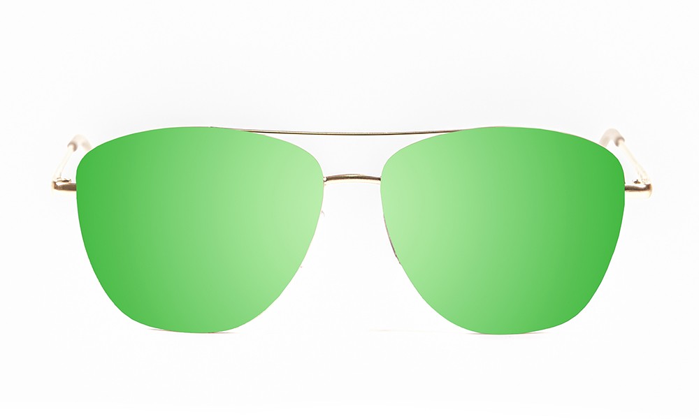 sunpers sunglasses Gafas de sol - dorado brillante / lente plana verde espejo | SUNPERS