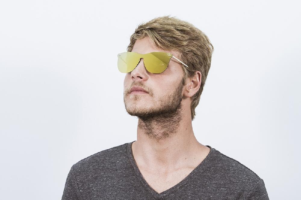 Sunpers Sunglasses Gafas De Sol - Dorado Metálico / Lente Plana Dorada | SUNPERS