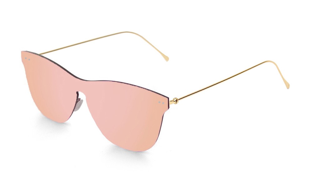 Sunpers Sunglasses Gafas De Sol - Dorado Metálico / Lente Plana Rosa | SUNPERS