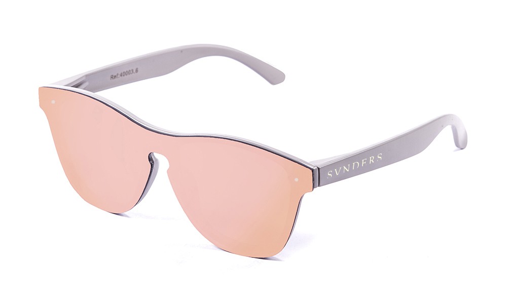 Sunpers Sunglasses Gafas De Sol – Gris Mate / Lente Plana Rosa Espejo | SUNPERS