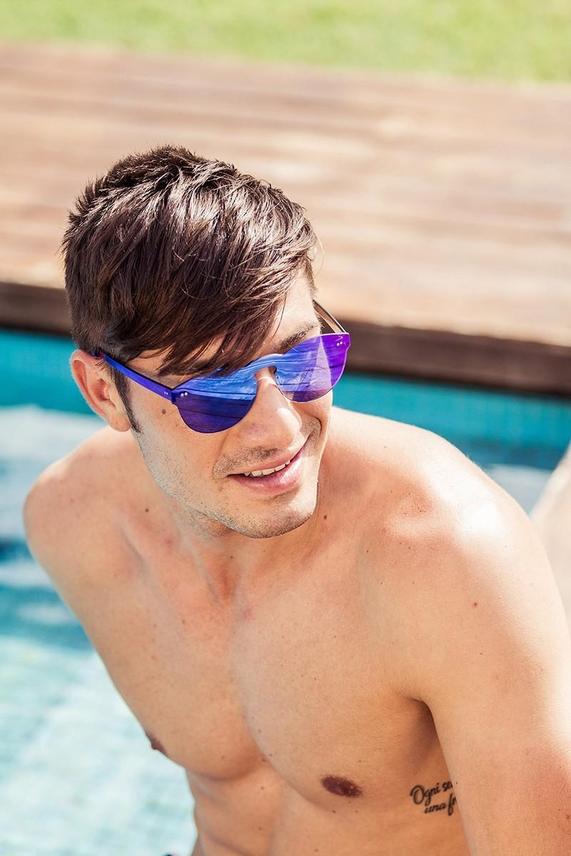 Sunpers Sunglasses Gafas De Sol - Lente Plana Espacial Azul Oscuro | SUNPERS