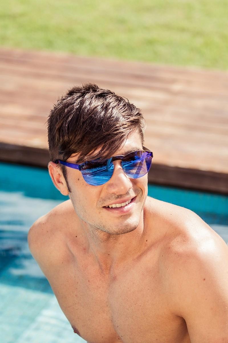 Sunpers Sunglasses Gafas De Sol - Lente Plana Espacial Azul Oscuro | SUNPERS