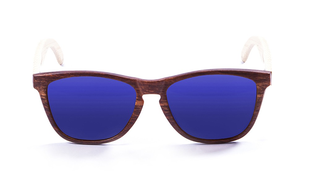 sunpers sunglasses Gafas de sol - madera / marrón / lente azul espejo | SUNPERS