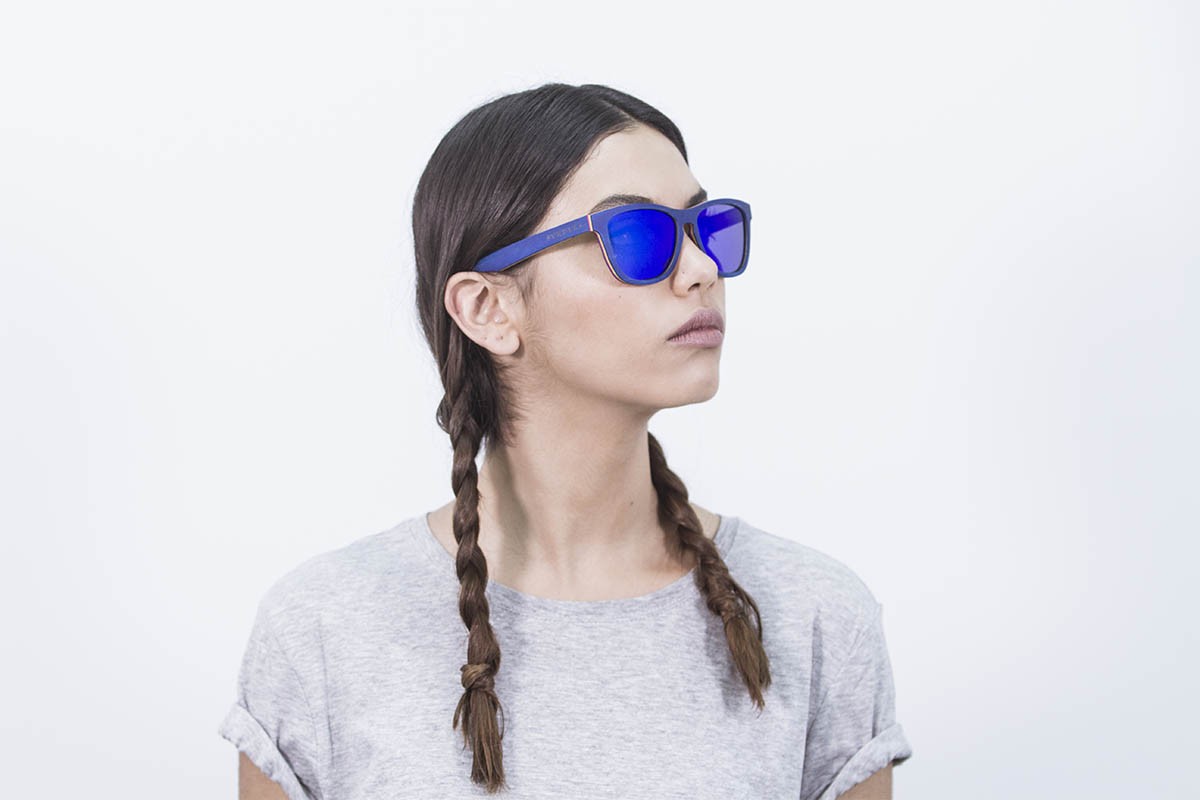 Sunpers Sunglasses Gafas De Sol - Madera / Skate / Lente Azul Claro | SUNPERS