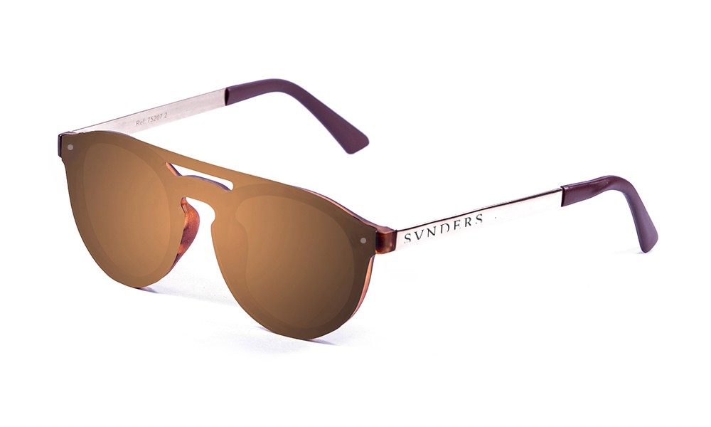 Sunpers Sunglasses Gafas De Sol - Negro Efecto Carey / Lente Plana Marrón | SUNPERS