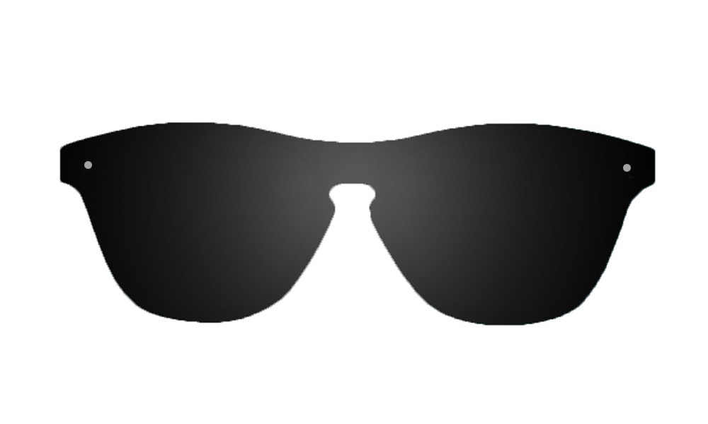 Sunpers Sunglasses Gafas De Sol - Negro Mate / Lente Plana Ahumada | SUNPERS