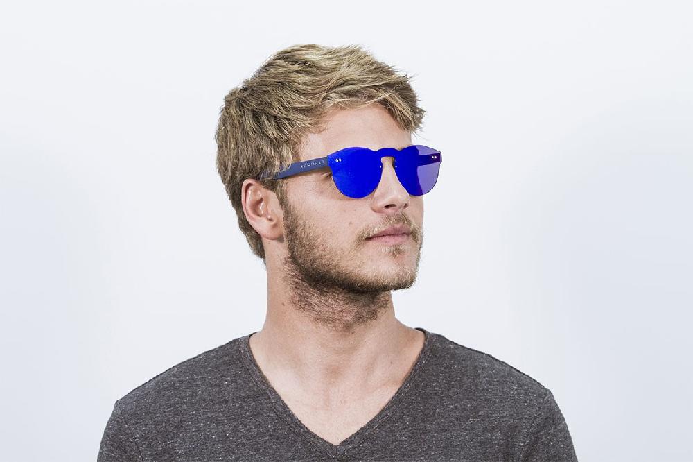 Sunpers Sunglasses Gafas De Sol - Policarbonato / Lente Plana Azul Oscura | SUNPERS