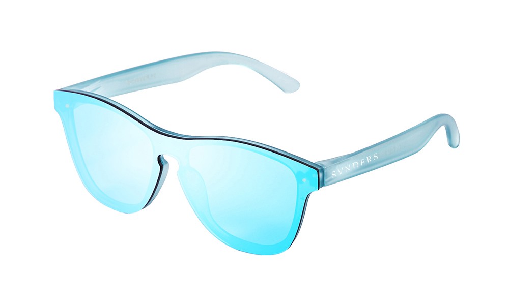 Sunpers Sunglasses Gafas De Sol - Revo / Azul Transparente / Lente Plana Azul Cielo | SUNPERS