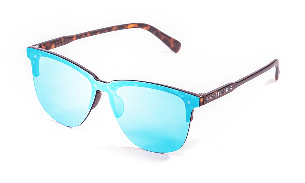 Sunpers Sunglasses Gafas De Sol - Revo / Carey Mate / Lente Plana Azu Cielo | SUNPERS