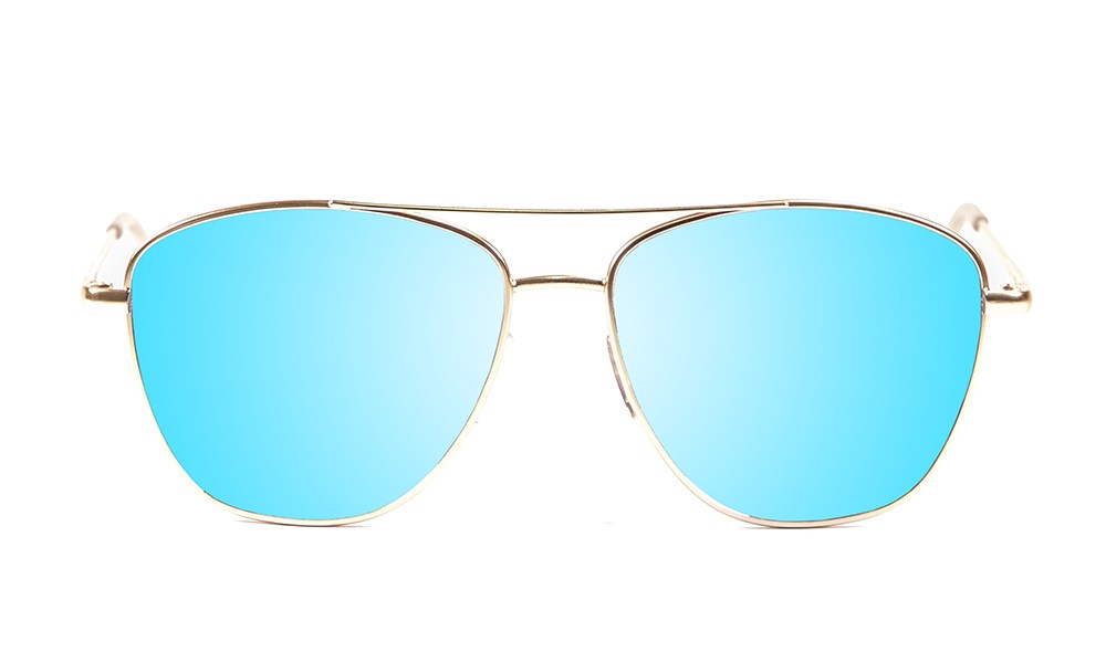 Sunpers Sunglasses Gafas De Sol - Revo / Dorado Metálico / Lente Azul Cielo | SUNPERS