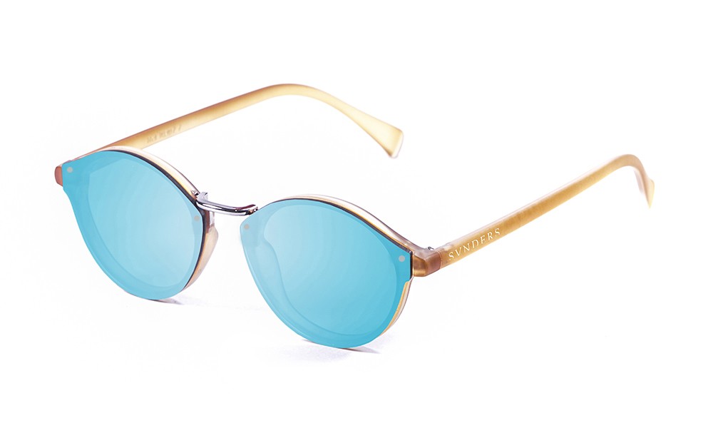 Sunpers Sunglasses Gafas De Sol - Revo / Marrón Claro / Lente Plana Azul Cielo | SUNPERS