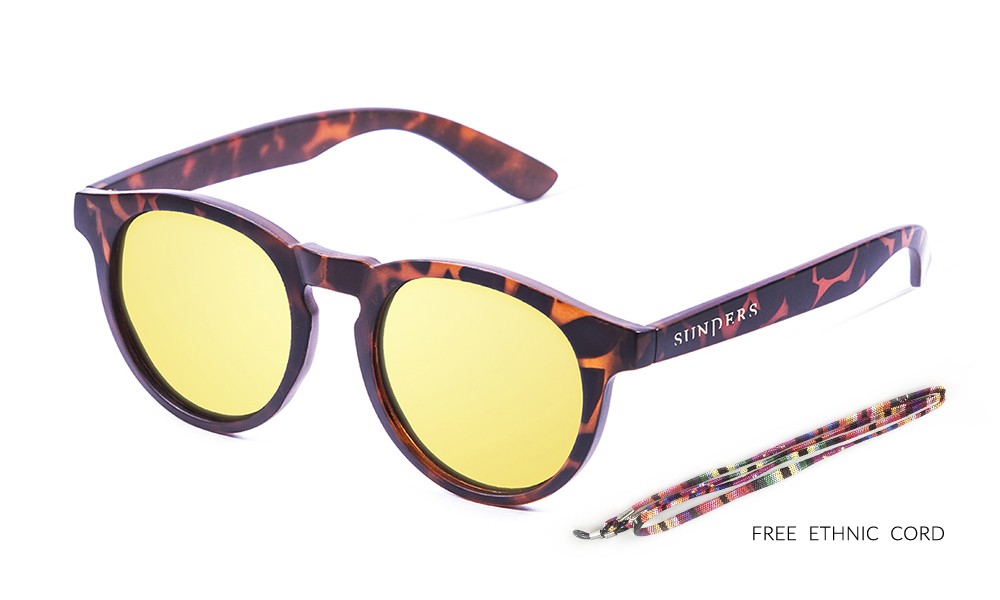 Sunpers Sunglasses Gafas De Sol - Revo / Marrón Efecto Carey / Lente Amarilla | SUNPERS