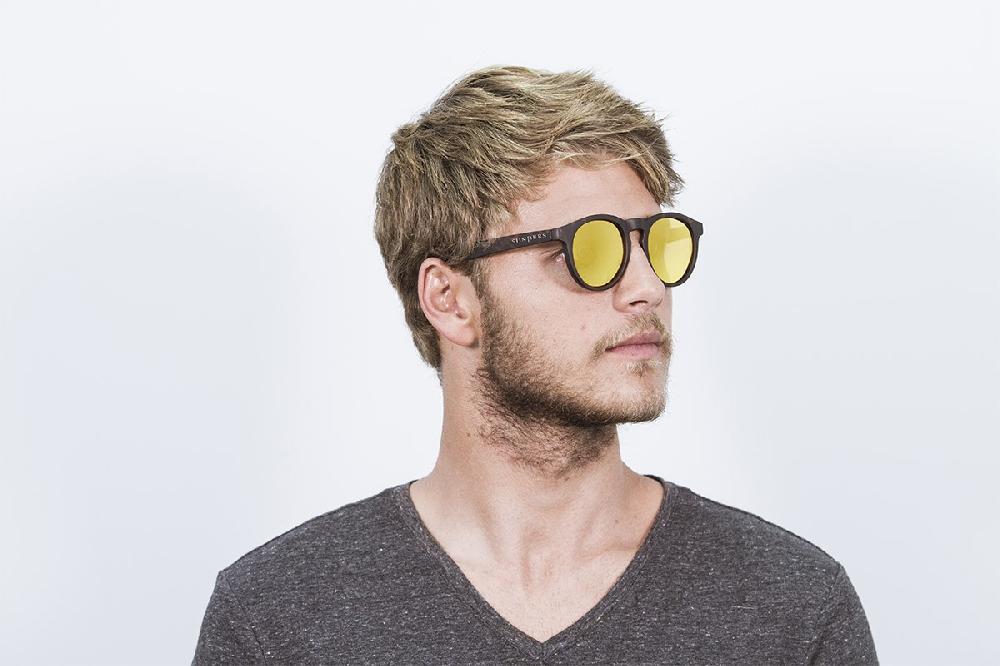 Sunpers Sunglasses Gafas De Sol - Revo / Marrón Efecto Carey / Lente Amarilla | SUNPERS