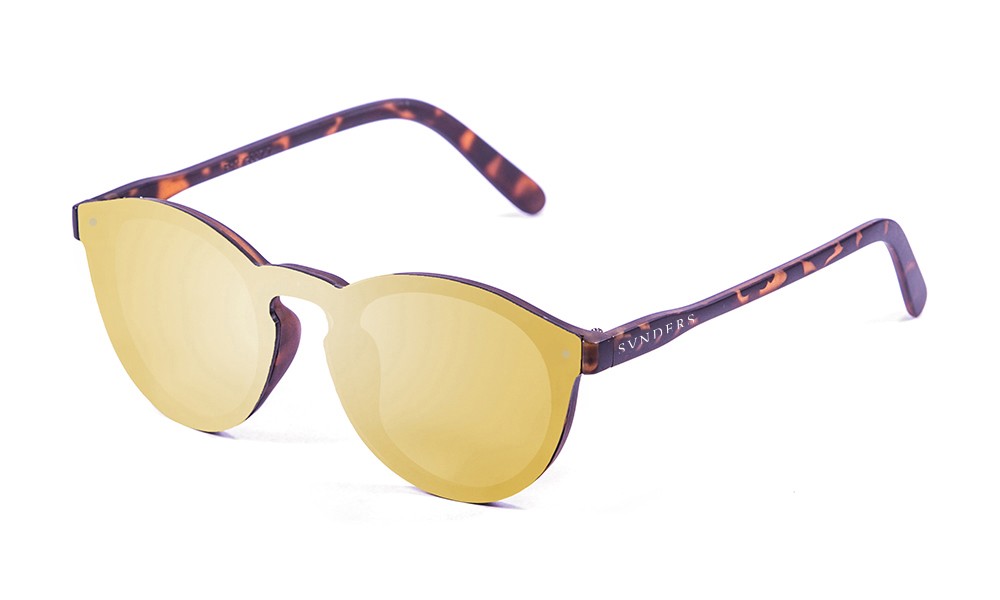 Sunpers Sunglasses Gafas De Sol - Revo / Marrón Efecto Carey / Lente Plana Dorada | SUNPERS