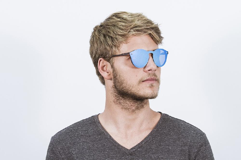 Sunpers Sunglasses Gafas De Sol - Revo / Marrón Efecto Carey / Lente Plana Azul Cielo | SUNPERS