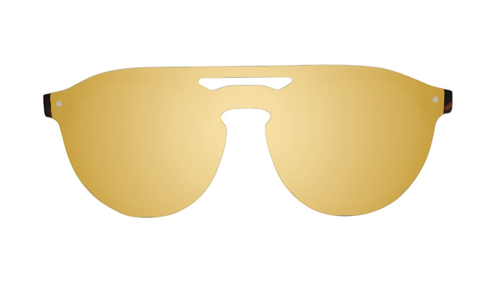 sunpers sunglasses Gafas de sol - revo / marrón efecto carey / lente plana dorada | SUNPERS