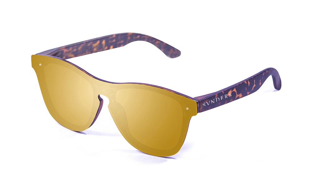 Sunpers Sunglasses Gafas De Sol - Revo / Marrón Efecto Carey / Lente Plana Dorada | SUNPERS