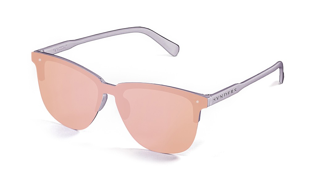 Sunpers Sunglasses Gafas De Sol - Revo / Mate Gris / Lente Plana Rosa | SUNPERS