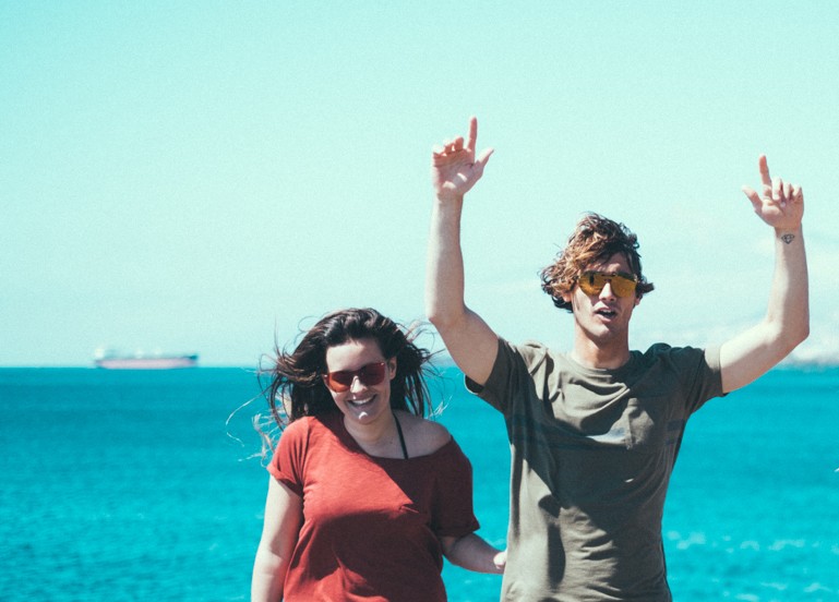 Sunpers Sunglasses Gafas De Sol - Revo / Negro Mate / Lente Plana Ahumada | SUNPERS