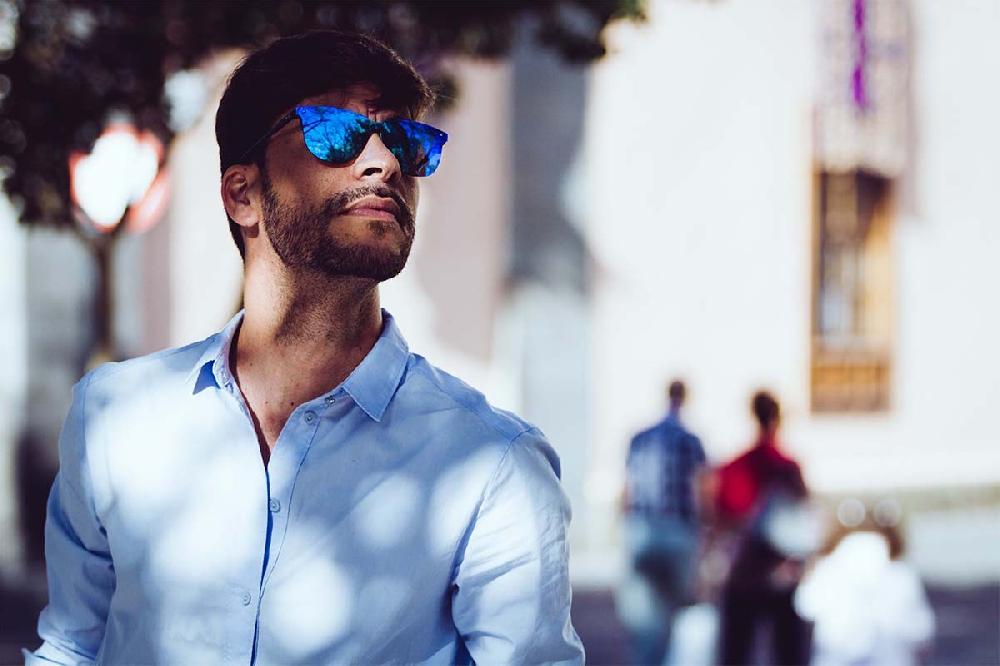 Sunpers Sunglasses Gafas De Sol - Revo / Negro Mate / Lente Plana Azul | SUNPERS