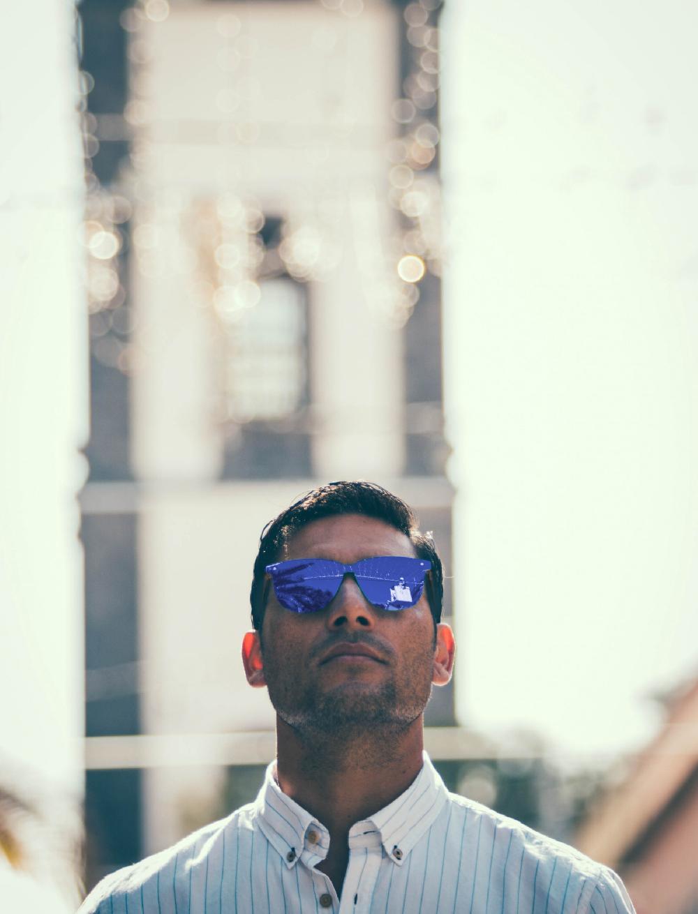 Sunpers Sunglasses Gafas De Sol - Revo / Negro Mate / Lente Plana Azul | SUNPERS