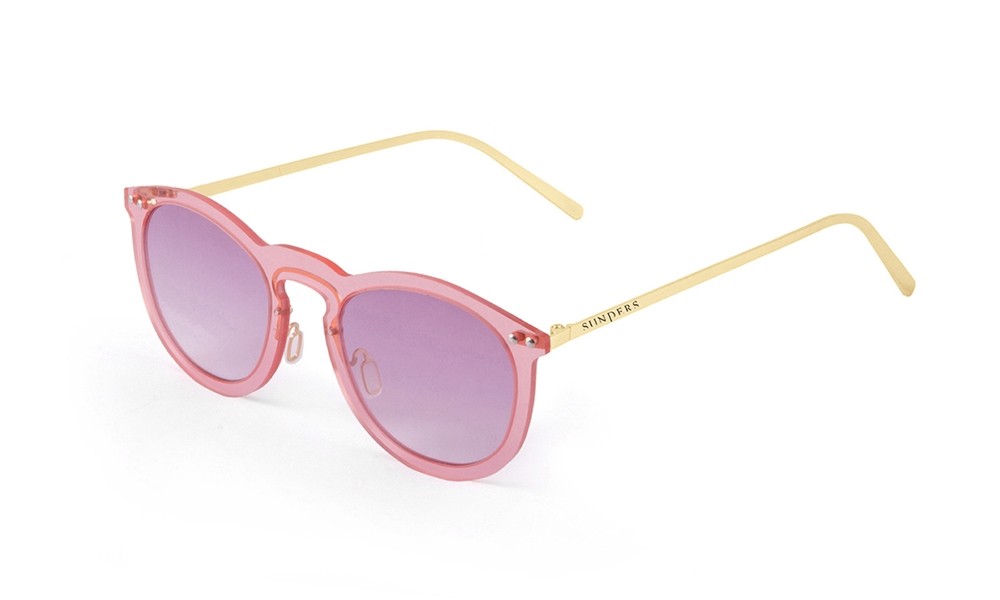 sunpers sunglasses Gafas de Sol - Rosa transparente/ patilla dorada | SUNPERS