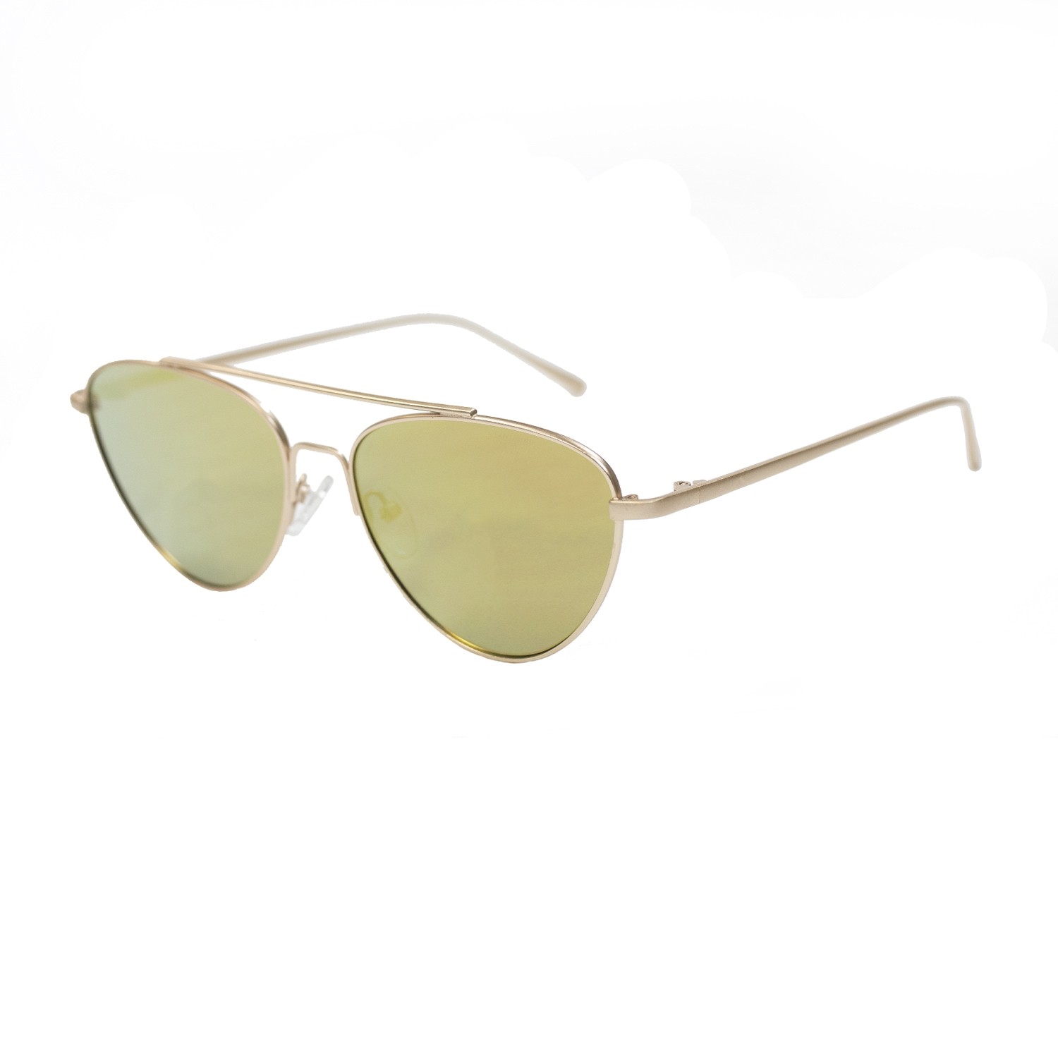 Sunpers Sunglasses LOLITA METAL MATTE GOLD FRAME MIRROR GOLD LENS | SUNPER SUNGLASSES