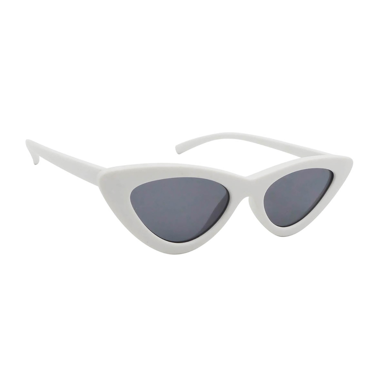Sunpers Sunglasses LOLITA SHAPE POLYCARBONATE MATTE WHITE FRAME SMOKE LENS | SUNPERS SUNGLASSES